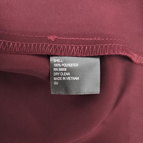 New Antonio Melani Bella A-line Satin Maxi Skirt Size 4 Zinfandel - Picture 4 of 6