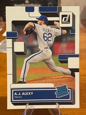 2022 Panini Donruss Baseball A.J. Alexy-#61 RC Rated Rookie. Texas