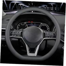 Nappa Leather D Shape car Steering Wheel Cover, Non-Slip,