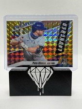 2021 Panini Mosiac Pete Alonso Launched Yellow Reactive Mosaic /99 NY Mets #L1