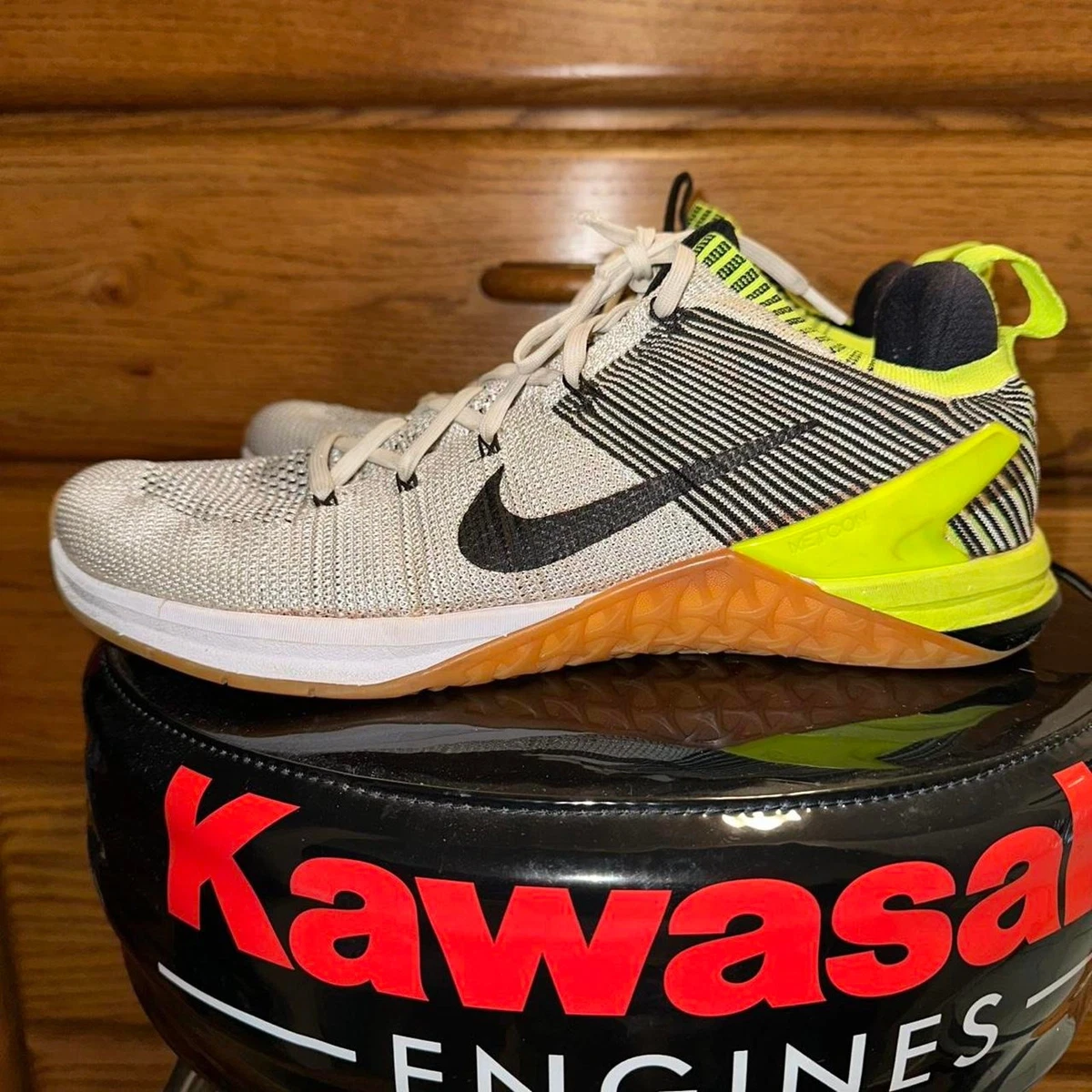 Nike Metcon Neon DSX Flyknit 2 CrossFit Mens 14 Gum Volt Black Yellow 924423-107 Las mejores ofertas en Nike Metcon DSX Flyknit 2 White Volt  main image 4