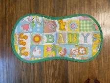 Vintage Baby Burp Cloth Ducks Clown Animals Clock Colorful