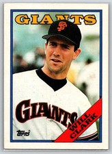 1988 Topps #350 Will Clark San Francisco Giants