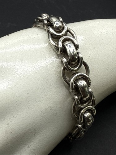 ❤️Sterling Silver MEXICO  Chunky Chain 7 3/4" Heavy Bracelet - 46.8g - Picture 4 of 6