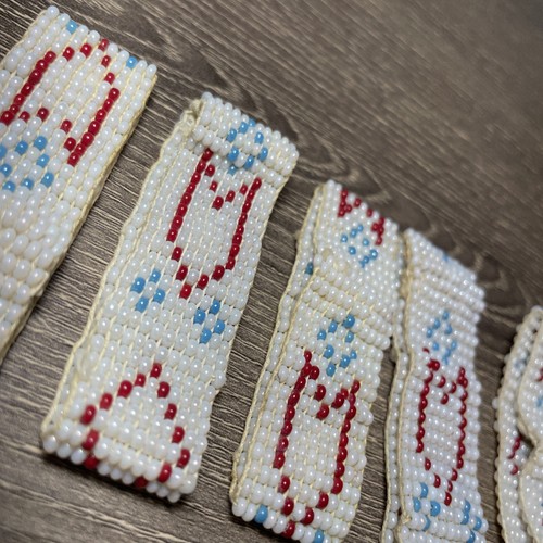 Konvolut 6 Vintage Indianer Perlenarbeiten Stücke / Kinder Armbänder? *BESCHREIBUNG LESEN* - Bild 10 von 15