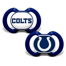 Baby Fanatic Pacifier 2-Pack - NFL Indianapolis One Size, Multicolor