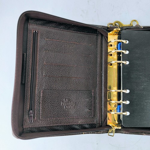Franklin Quest Compacto Marrón Verona Grano Superior Cuero Planificador 6 Anillos Cremallera Completa - Imagen 4 de 9