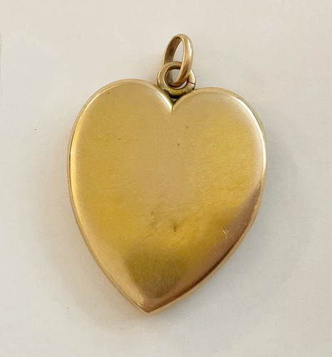 Antique Art Nouveau 14k Heart Shaped Locket - Picture 4 of 5