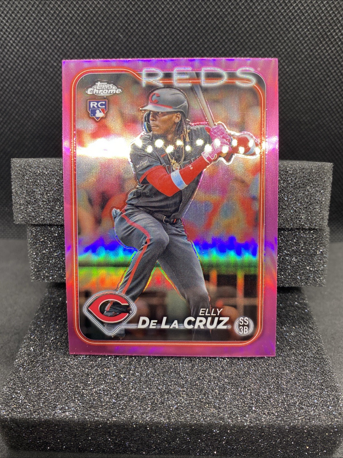2024 Topps Chrome Pink Refractors RC #44 Elly De La Cruz Reds