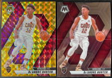 2024-25 Mosaic #86 De'Andre Hunter YELLOW Reactive & BASE. Cleveland Cavaliers