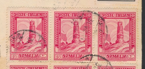 Cubierta italiana Etiopía 1936 Somalilandia 2,5 L negra 12 correo aéreo directo daoua-trento, en muy buen estado - Imagen 7 de 22