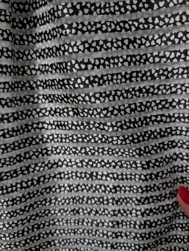 Nine West Size 12 Black White Stripe Heart Dress Skater Wedding Formal RRP £99 - Picture 4 of 7