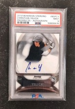 Christian Yelich 2010 Bowman Sterling Autograph PSA 9 Mint Auto Rookie Card RC