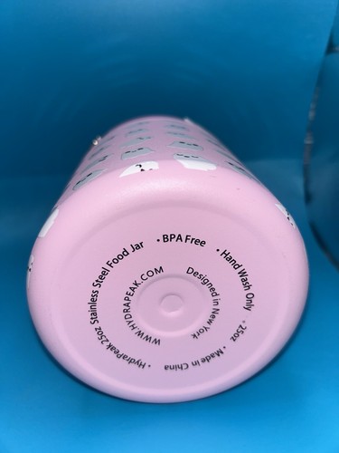 HydraPeak Pink With Ghosts Insulated Food Jar 32 oz Stainless Steel NWT! - Picture 10 of 13
