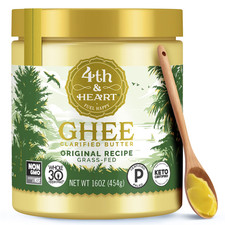 Original Grass-Fed Ghee, Clarified Butter, Keto, Pasture Raised, Lactose and Cas
