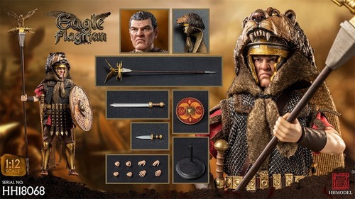 HHMODEL Imprial Legion Rome Eagle Flagman HH18068 1/12 Palm Scale Act Figure - Picture 3 of 7