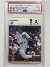 2005 Leaf Sportscasters White Throwing Bat /30 Nomar Garciaparra #34 ❤️‍🔥PSA 9