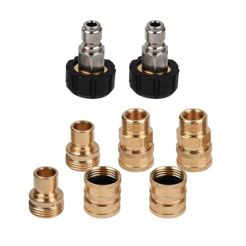 8Pc Pressure Washer Adapter Set Quick Disconnect Set M22 Swivel to 3/8'' Connect - Bild 4 von 9