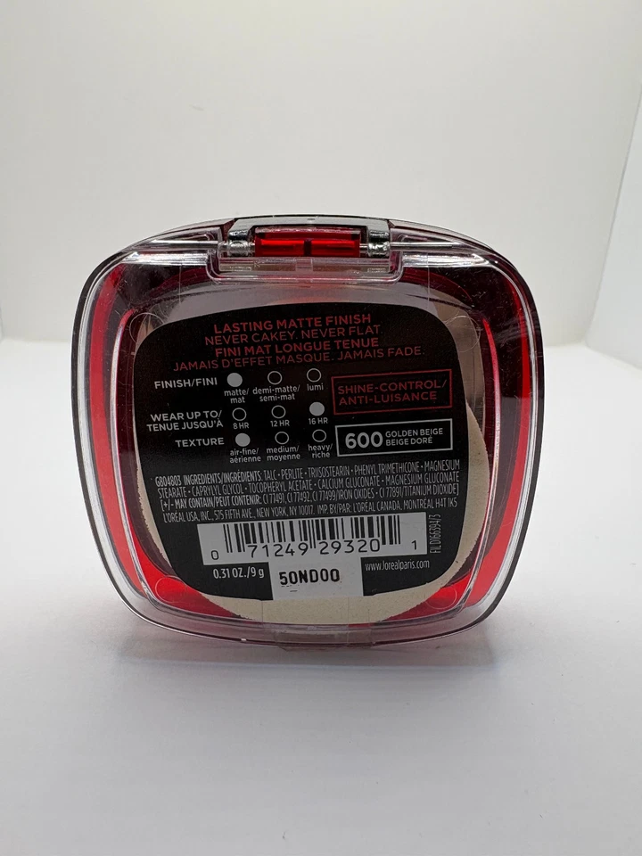 Loreal Infallible Pro Matte Lasting Finish Powder #600 Golden Beige - NEW SEALED - Image 3 of 3