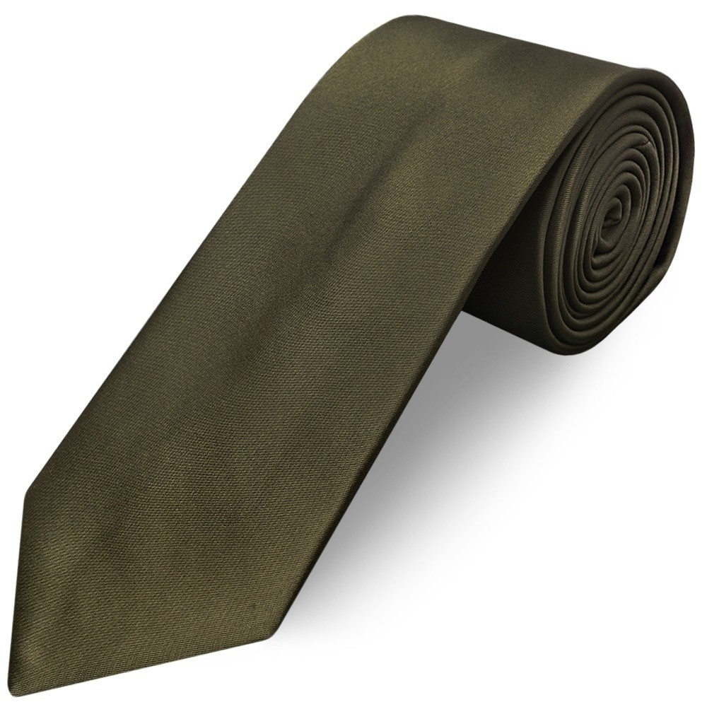 Plain Leaf Green Satin Classic Men's Tie Wedding Christening Formal Prom Tie