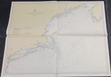 1947 WEST QUODDY HEAD to NEW YORK 45"x36" MAP U.S.C.&G.S.