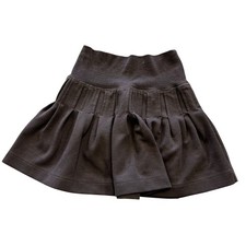 Girls Brown Cotton Pleated Skirt Size 4