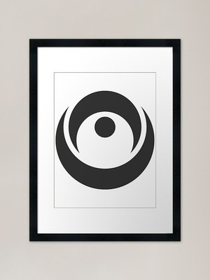 Spiky Circle Symbol Framed Art Prin Framed Wall Art Poster Canvas Print Picture
