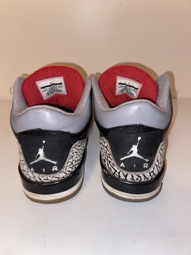 Air Jordan 3 Black Cement 2011 Herren Größe 7,5 Grau Rot Schuhe Basketball Turnschuhe - Bild 4 von 16