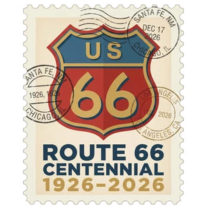 Route 66 100 Year Anniversary American Highway Road Self Adhesive Vinyl Sticker