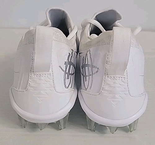 Nike Alpha Huarache 7 Pro Low Lacrosse Cleats AR3144-107 White Silver - SIZE 7.5 - Picture 10 of 16