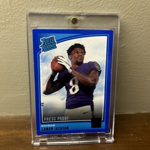2018 Panini Donruss - Rated Rookie Lamar Jackson #317 Press Proof Blue (RC)
