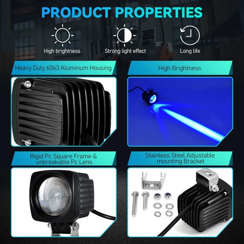 eTzone New Dynamic Forklift Lights Blue Spotlight Warehouse  - Bild 5 von 8