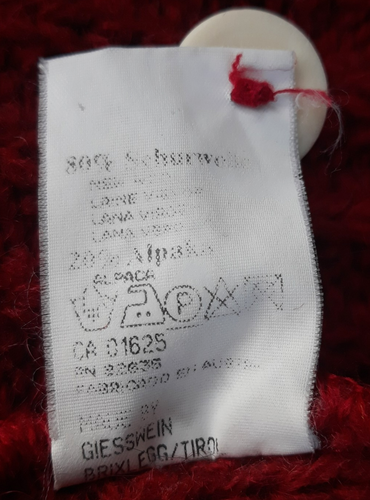 Giesswein Austria Wo's Wool Alpaca Cardigan Sweater Brown-Redish Size: 46/USA 16 - Picture 22 of 23