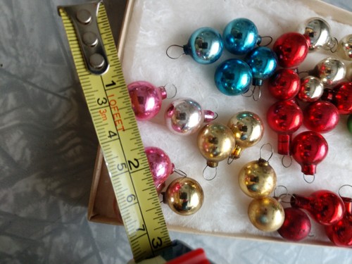 Vintage Mercury Glass Miniature Feather Tree Christmas Ornaments 36 Pc - Picture 2 of 6