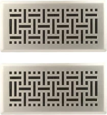 Hartford Ventilation Brushed Nickel Floor Register for 4"x10" 