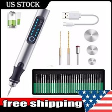 Multifunctional Electric Engraving Pen with 37 Bits,USB Rechargeable Cordless US