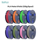 SUNLU Matte PLA 3D Printer Filament 250g*8 1.75mm 1KG Multicolor Non-stratified