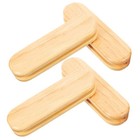 4pcs Wood Handle Covers For Wok Cast Iron Skillets And Grill Plate Non-Slip Pan