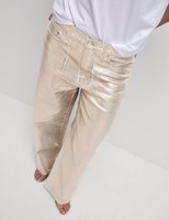 Marks & Spencer Womens Gold Cotton Straight Jeans 8 Regular - M&S