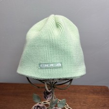 BULA Mint Green Knit Beanie Hat Fleece Lined Winter Logo Cap Made In Canada