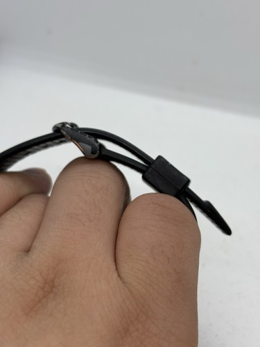 VINTAGE Fossil Mens Watch Big Tic Stainless Black Rubber Band works great - Picture 8 of 13