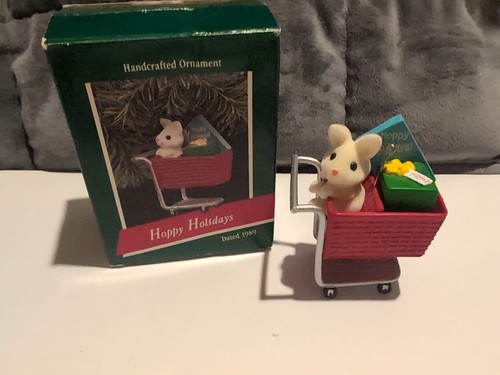 1989 Hallmark Andenken Weihnachtsschmuck - Vintage "Hoppy Holidays" Shopping - Bild 2 von 2