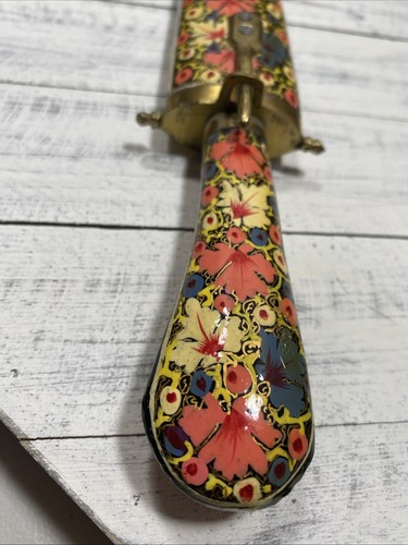 Daga de Cachemira vintage, floral, funda de madera - Imagen 2 de 12