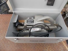 PORTER CABLE VERSA PLANE 653 EHD door wood electric planer with case / box