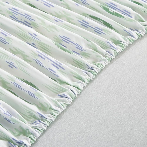 Chezmoi Collection 4-Piece Lodge California King, Green Purple Geometric - Picture 7 of 9