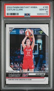2024 PANINI INSTANT WNBA #195 CAITLIN CLARK ROOKIE RC PSA 10