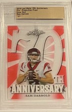 2018 Leaf Metal Draft Sam Darnold True 1/1 Pre-Production Proof Clear Red