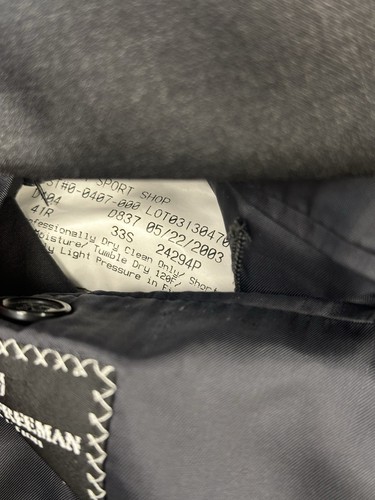 Hickey Freeman Loro Piana Men's Blazer 41R Dark Gray Super 120s Wool Made in USA - Picture 8 of 16