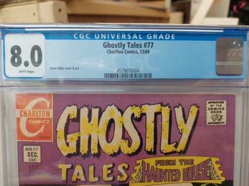 GHOSTLY TALES #77 1969 CGC 8.0 WEISSE SEITEN ** NUR 1 HÖHERE QUALITÄT ** - Bild 2 von 3