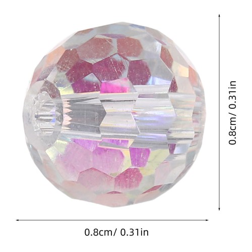 100 sztuk szklanych koralików do robienia biżuterii przezroczysty okrągły kryształ 8×7 mm - Zdjęcie 11 z 12